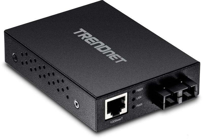 Trendnet 100 Base-T to 100 Base-FX Multi-Mode SC Fiber Converter, Standalone, 10/100 Mbps Auto-MDIX Fast Ethernet Port, Fiber Networking up to 2 km (1.25miles), 200 Mbps Switching Capacity, TFC-FMSC - Image 1